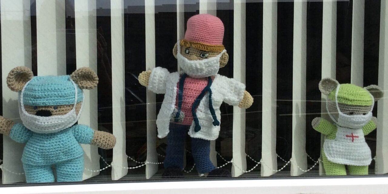 Irene crochets for Charlie