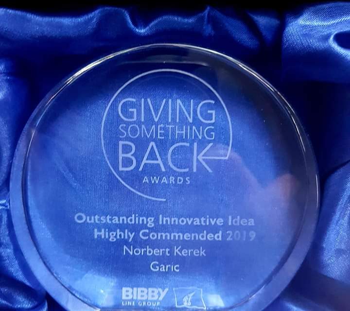 Norbert wins an award for his fundraising and for raising awareness